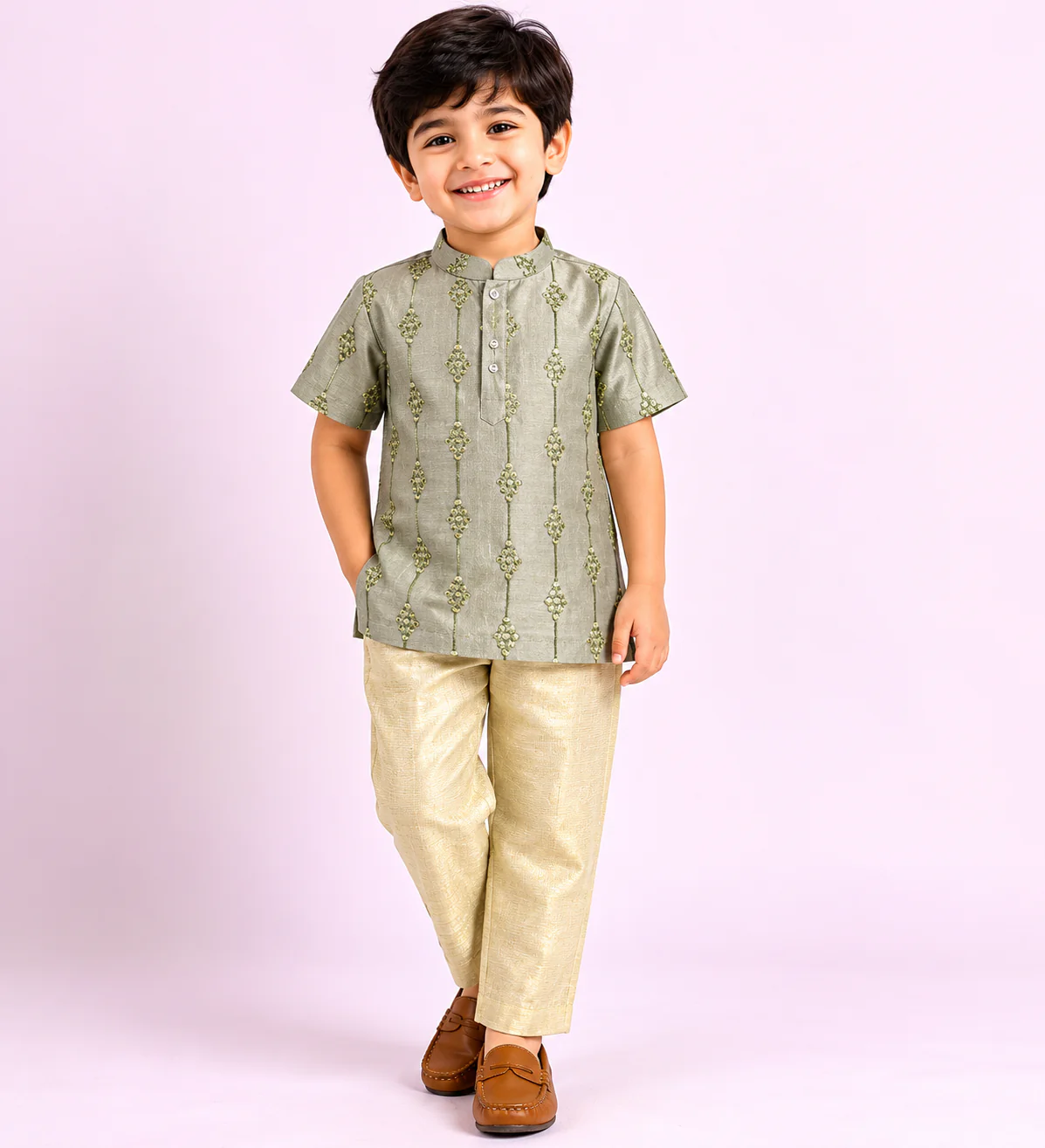 Grey Kurta & Pant set